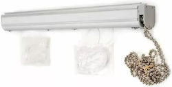 Anartisi Heavy Duty One-Way Curtain Track with Roman Mechanism Metallic in Silver Colour 140cm