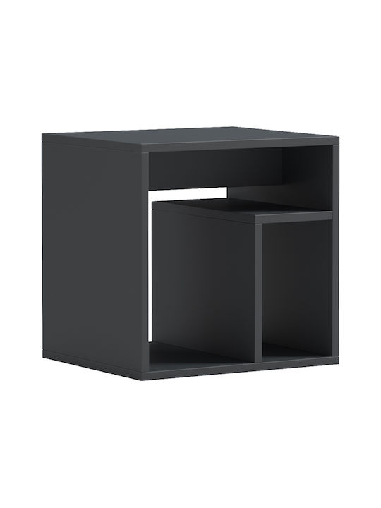Bedside Table Doublo Wooden Gray 40x35x40cm