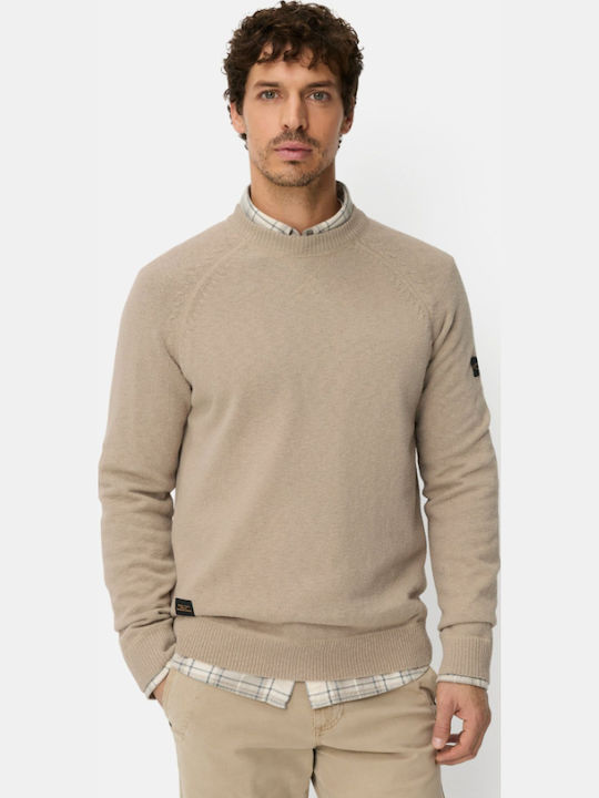 Herrenblusen Langarm Beiges Pullover