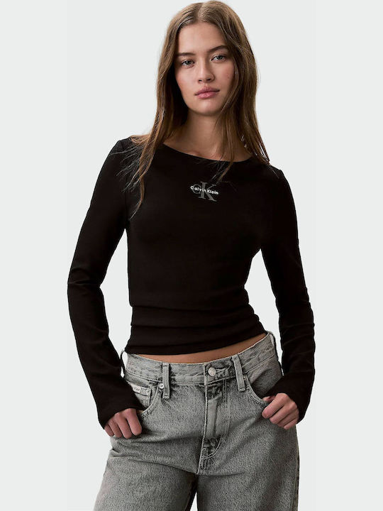 Calvin Klein Monologo Women's Blouse Long Sleev...