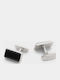 Boss Cufflinks Made of Steel in Black Colour