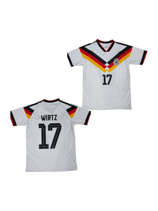 Echipament De Fotbal Wirtz Naționala Germaniei 2026 Alb Balón De Oro Unisex Alb Fj102