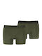 Herren Boxershorts Khaki 2er Pack