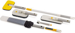 Joseph Joseph Cleantech Cleaning Set 5 Cleaning Tools + Extendable Handle Glass Tiles Surfaces Extension