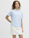 Women's T-shirt Ecru Green Light Blue