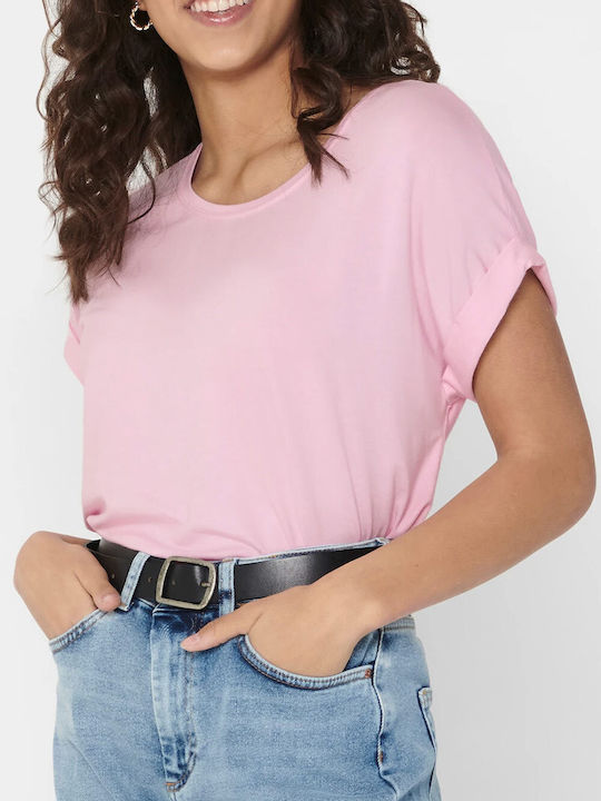 Only Γυναικείο T-shirt Ροζ