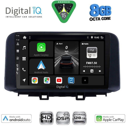 Digital IQ Car Audio System for Hyundai Kona 2017-2023 Bluetooth USB WiFi GPS Apple CarPlay Android Auto with 10" Touch Screen