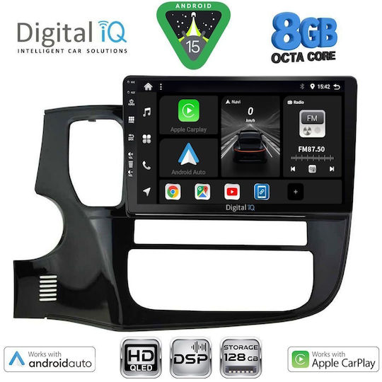 Digital IQ Ηχοσύστημα Αυτοκινήτου για Mitsubishi Outlander 2013-2020 (Bluetooth/USB/WiFi/GPS/Apple-Carplay/Android-Auto) με Οθόνη Αφής 10"