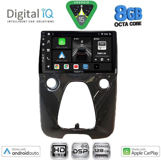 Digital IQ Ηχοσύστημα Αυτοκινήτου για Toyota Aygo 2014-2022 με A/C (Bluetooth/USB/WiFi/GPS/Apple-Carplay/Android-Auto) με Οθόνη Αφής 10"