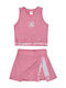Kids Summer Set with Skirt 2pcs Pink