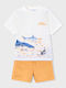 Kinderbekleidungsset mit Shorts Sommer 2 Stück Orange