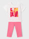 Kinderbekleidungssets mit Leggings Sommer 2Stücke Rosa
