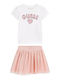 Kids Summer Set with Skirt 2 Pieces White