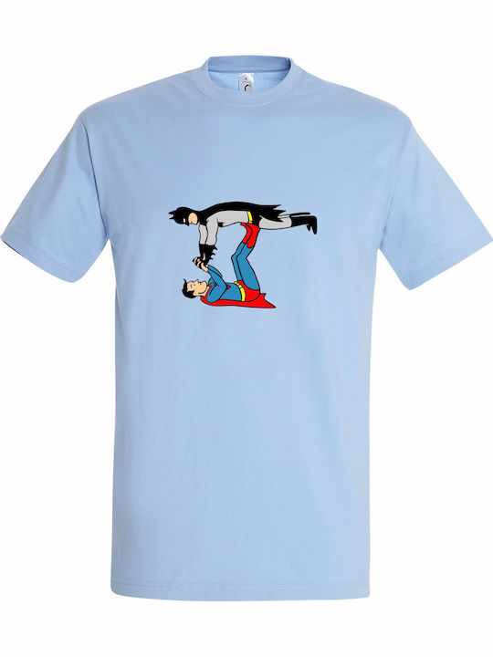 kirikoko Kids T-shirt Sky Blue Batman & Superma...
