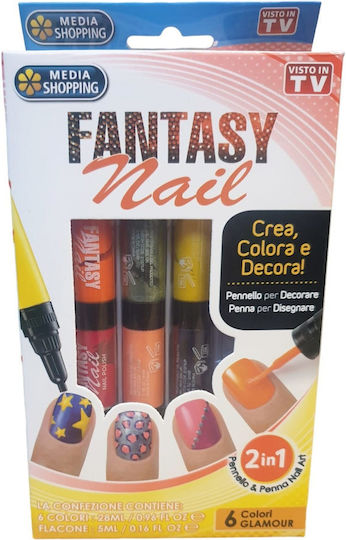 Set 3 2-in-1 Nail Pens Fast Drying Smooth Fluid Bright Colors Line Drawing Diy Manicure Multicolor