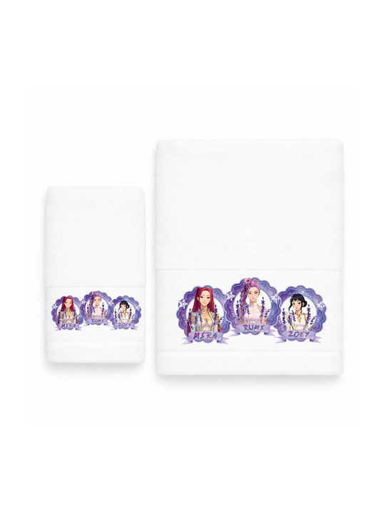 Astron Italy Set of Baby Towels 2pcs White Weight 500gr/m²