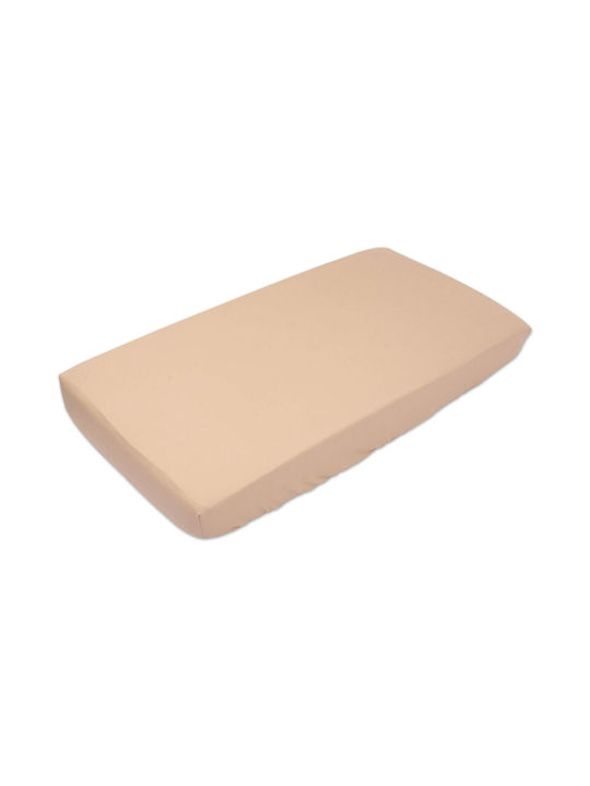 Kidizi Lenjerie De Patut Bebe Pentru Patut Din Bumbac Cu Cauciuc Bej 120x60cm