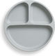 Bocioland Children's Silicone Food Plate Gray