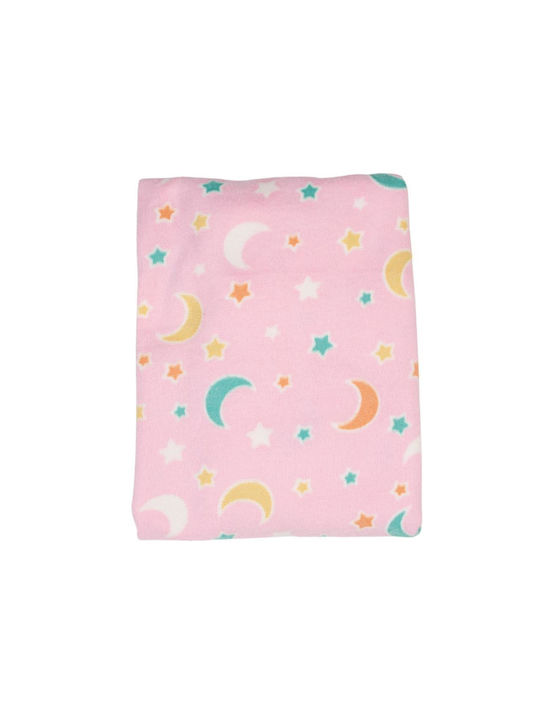 Kamtex Baby Κουβέρτα Αγκαλιάς & Λίκνου Fleece Ροζ 80x90εκ.