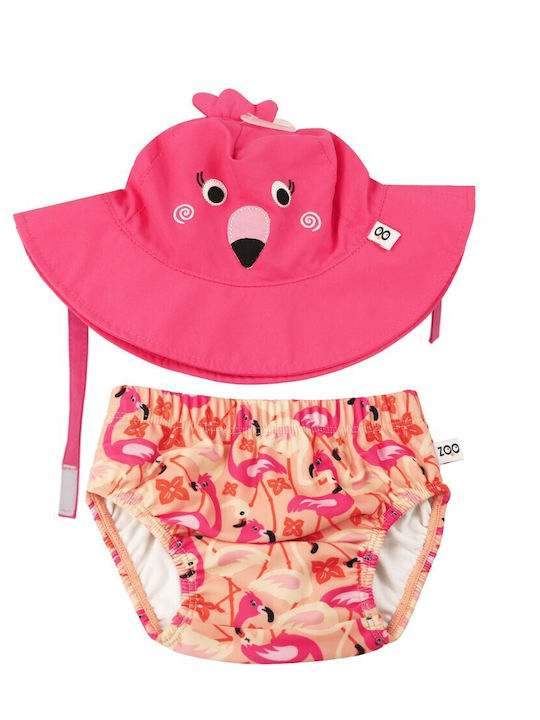 Zoocchini Kids Swimwear Set with Shade Flamingo