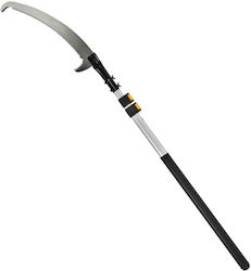 Fierăstrău De Mână Pentru Crengi Mâner Telescopic Din Aluminiu Max 2 7 M Lamă Din Oțel 47 Cm Protecție Din Plastic