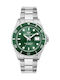 Philip Watch Caribe Men's Battery Watch with Silver Metal Bracelet