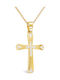 Xrisokosmima Damen Gold Kreuz 9K mit Kette
