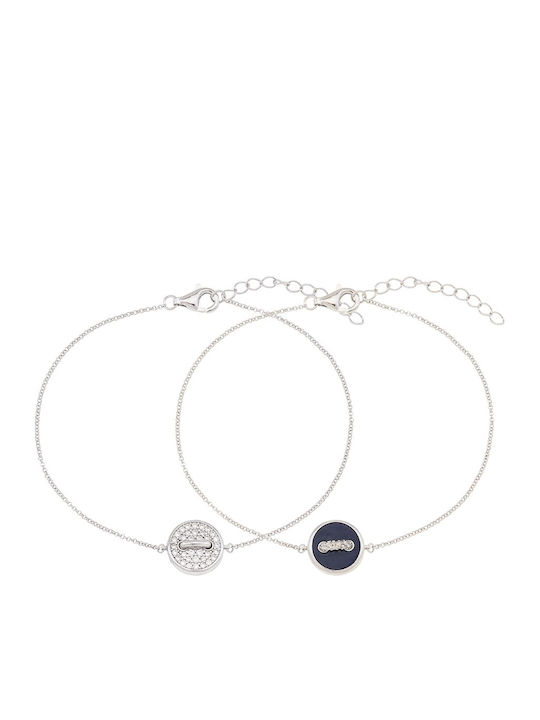 Breeze Women's Silver Bracelet with Zircon 19cm