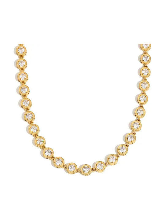 Necklace From Gold Plated Steel Necklace From Gold Plated Steel