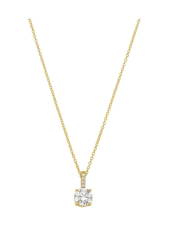 Vogue Necklace Gold Plated Silver with Zircon