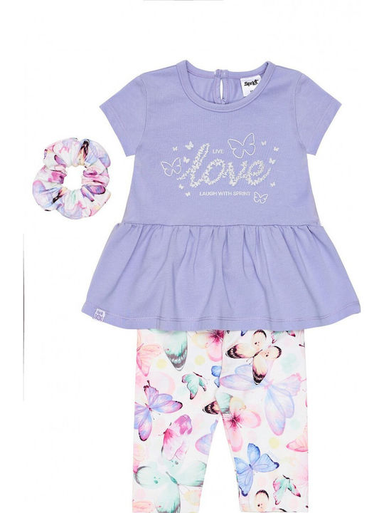 Kids Sweatpants Set Lilac