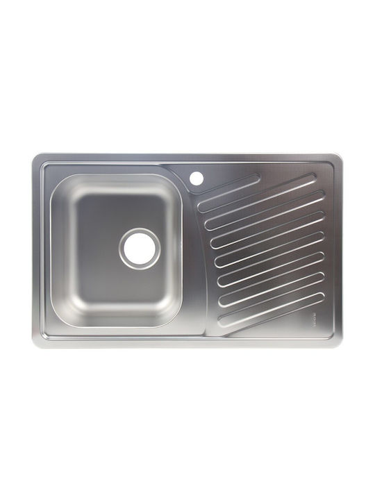 Alveus Ентов Кухненски Мивка Inox М81xШ51см Сива