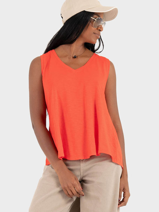 Deha Women's Cotton Top Red