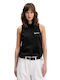 Karl Women's Cotton Sleeveless Top Black
