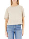 Women's Crop T-shirt Beige