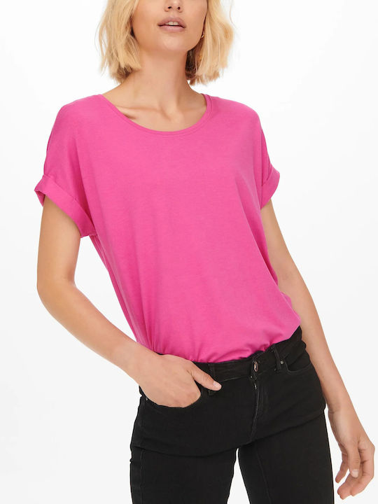 Only Γυναικείο T-shirt Ρόζ