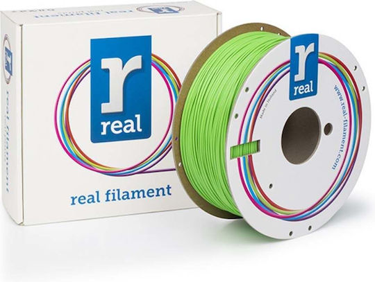 Real Filament Filament Pentru Imprimante 3D PLA 1.75mm Verde Nuclear 1kg 1 Bucată Bobină