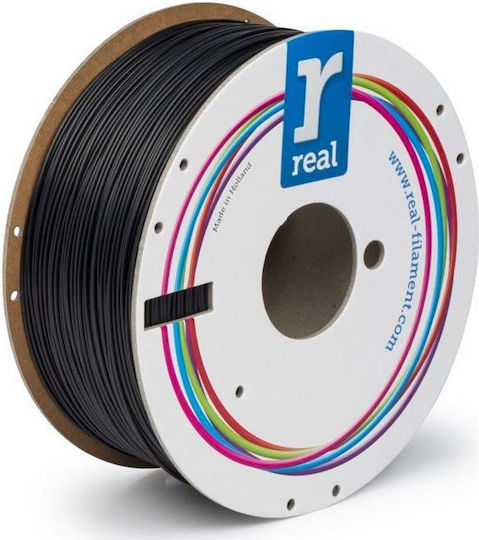 Real Filament Filament Pentru Imprimante 3D Plus ABS 1.75mm Negru 1kg 1 Bucată Bobină