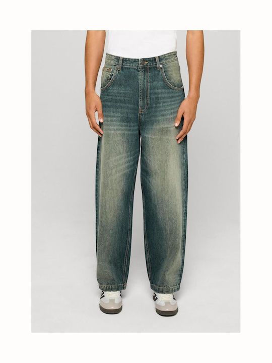 Ανδρικό Παντελόνι Τζιν Mid Blue Dirty Washed