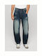 Heavy Ανδρικό Παντελόνι Τζιν Dark Blue Marble Washed