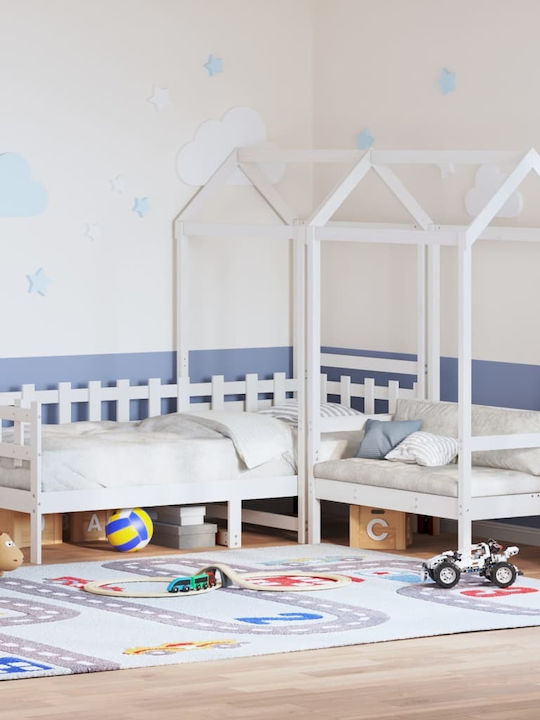 Kinderbett - Schlafsofa Einzel Weiß für Matratz...
