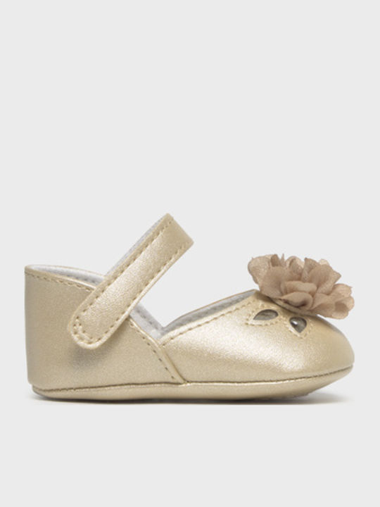 Mayoral Baby Pink Pumps Gold