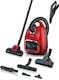Bosch BGL6PET3 Ηλεκτρική Σκούπα 700W με Σακούλα 4lt Κόκκινη