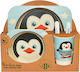 Bamboo Feeding Set from Bamboo Light Blue 5pcs