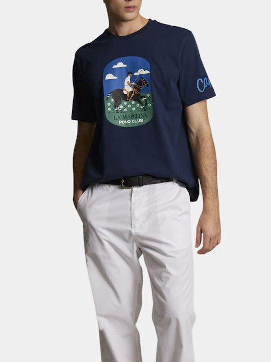 La Martina T-shirt Navy Μπλε