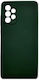 Forcell Slim Fit Silicone / Tempered Glass Green Back Cover (Galaxy A32 5G)