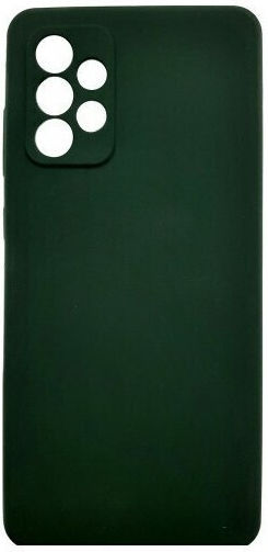 Forcell Slim Fit Silicone / Tempered Glass Green Back Cover (Galaxy A32 5G)