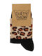 Dirty Socks Socken Schwarz Leopard