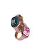 Amazingthing Class Band Кожена Каишка Apple Watch 45 46 49 Mm Розова