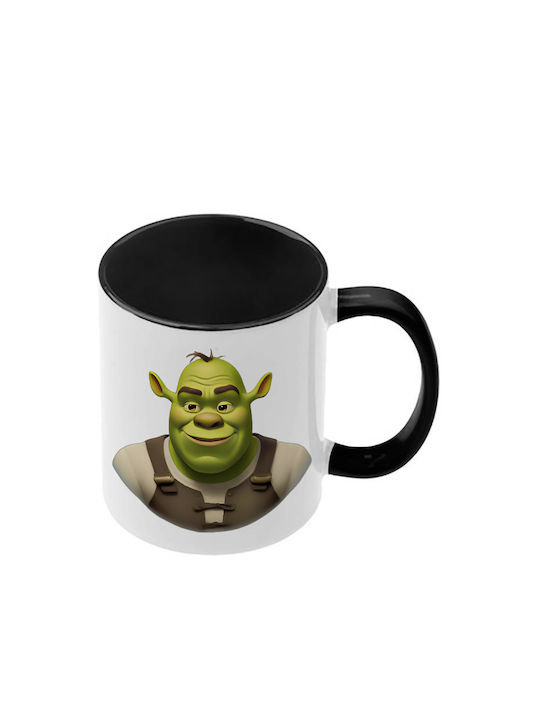 Shrek Tasse Mit Schwarzer Griff Innen